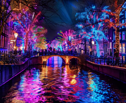 Amsterdam Light Festival canals