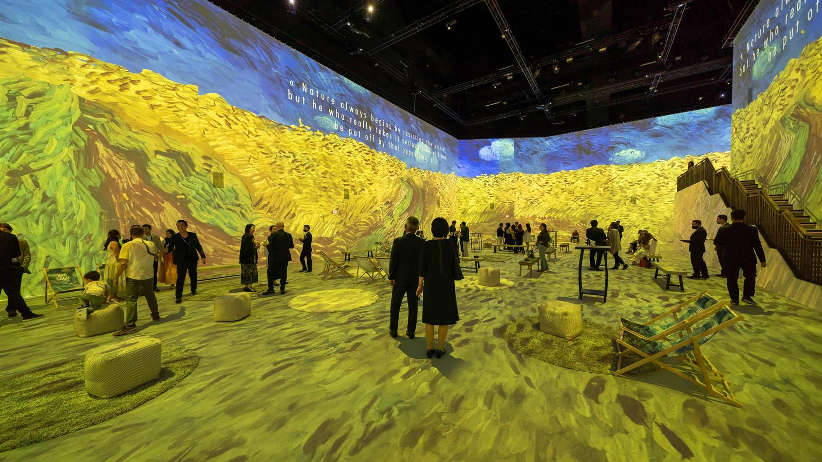 Siccardi Van Gogh Immersive — wheat field room-scale projection
